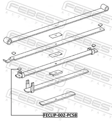 FEBEST Bushing, leaf spring (FECLIP-002-PCS8)