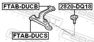 FEBEST Mounting, control/trailing arm (FTAB-DUCS)