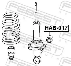 FEBEST Bush, shock absorber (HAB-017)