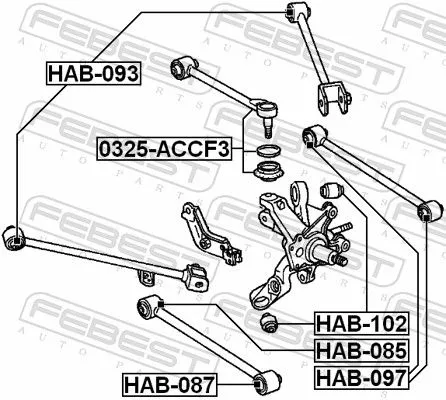 FEBEST Mounting, control/trailing arm (HAB-087)
