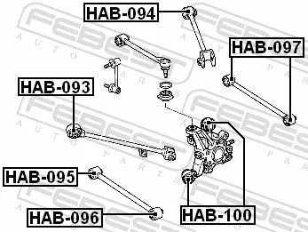 FEBEST Mounting, control/trailing arm (HAB-094)