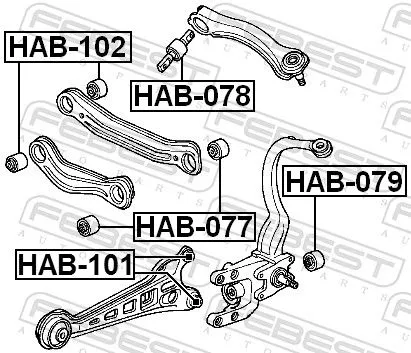 FEBEST Mounting, control/trailing arm (HAB-102)