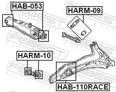 FEBEST Mounting, control/trailing arm (HAB-110RACE)