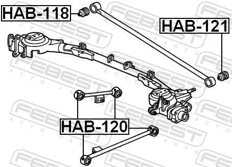 FEBEST Mounting, control/trailing arm (HAB-121)
