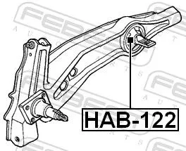 FEBEST Mounting, control/trailing arm (HAB-122)
