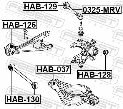 FEBEST Mounting, control/trailing arm (HAB-130)