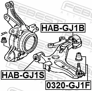 FEBEST Mounting, control/trailing arm (HAB-GJ1B)