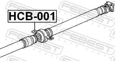 FEBEST Bearing, propshaft centre bearing (HCB-001)