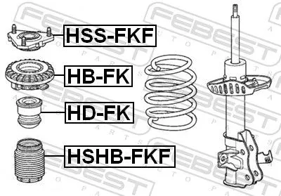 FEBEST Rubber Buffer, suspension (HD-FK)