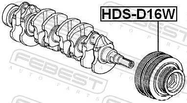 FEBEST Belt Pulley, crankshaft (HDS-D16W)