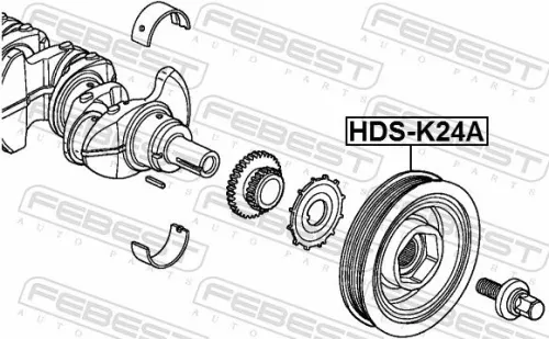FEBEST Belt Pulley, crankshaft (HDS-K24A)