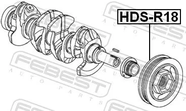 FEBEST Belt Pulley, crankshaft (HDS-R18)