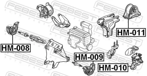 FEBEST Mounting, engine (HM-011)