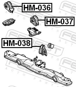 FEBEST Mounting, engine (HM-038)