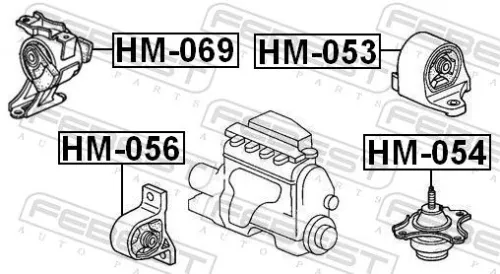 FEBEST Mounting, engine (HM-069)