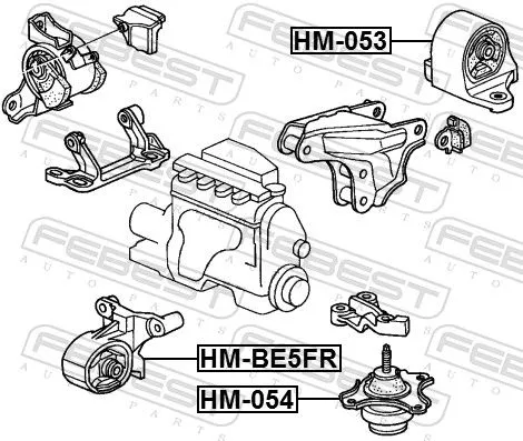 FEBEST Mounting, engine (HM-BE5FR)