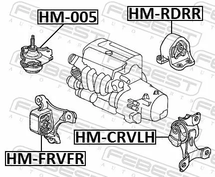 FEBEST Mounting, engine (HM-CRVLH)