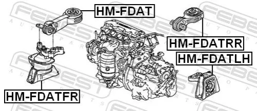FEBEST Mounting, engine (HM-FDATRR)