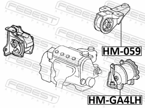 FEBEST Mounting, engine (HM-GA4LH)