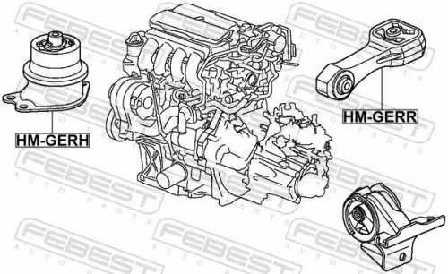 FEBEST Mounting, engine (HM-GERH)
