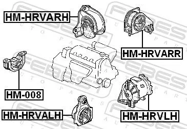 FEBEST Mounting, engine (HM-HRVALH)