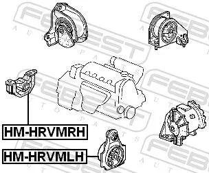 FEBEST Mounting, engine (HM-HRVMLH)