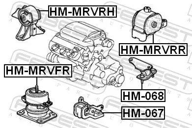 FEBEST Mounting, engine (HM-MRVRR)