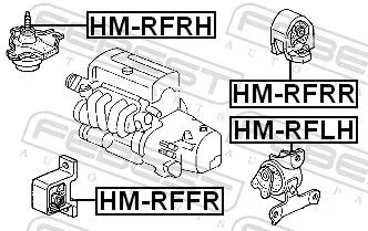FEBEST Mounting, engine (HM-RFFR)