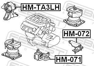 FEBEST Mounting, engine (HM-TA3LH)