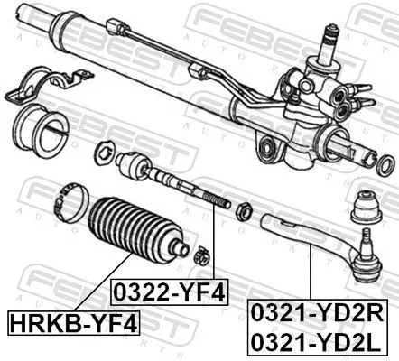 FEBEST Bellow, steering (HRKB-YF4)