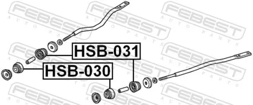 FEBEST Mounting, control/trailing arm (HSB-031)