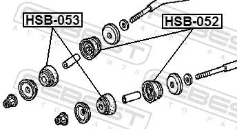 FEBEST Mounting, control/trailing arm (HSB-052)