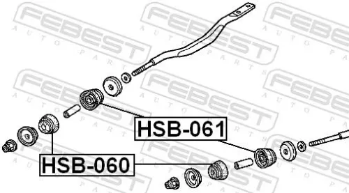 FEBEST Mounting, control/trailing arm (HSB-060)