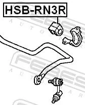 FEBEST Mounting, stabiliser bar (HSB-RN3R)