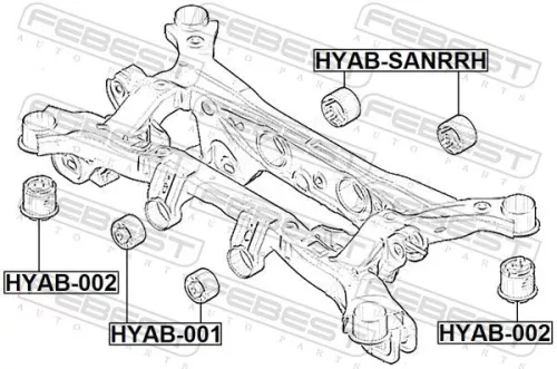 FEBEST Mounting, differential (HYAB-001)