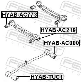 FEBEST Mounting, control/trailing arm (HYAB-AC000)