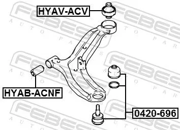 FEBEST Mounting, control/trailing arm (HYAB-ACV)