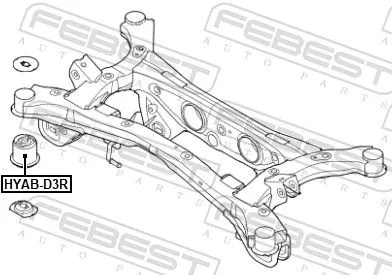 FEBEST Bushing, axle beam (HYAB-D3R)
