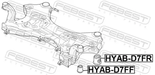 FEBEST Bushing, axle beam (HYAB-D7FF)