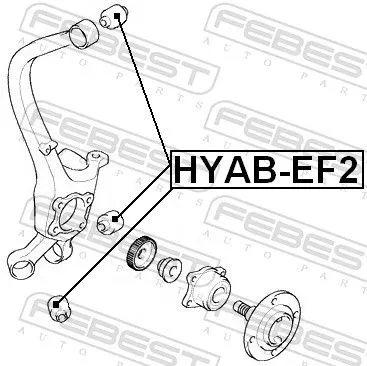 FEBEST Mounting, control/trailing arm (HYAB-EF2)