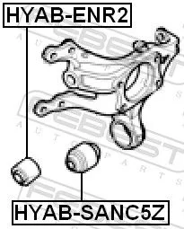 FEBEST Mounting, control/trailing arm (HYAB-ENR2)