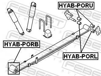 FEBEST Bushing, leaf spring (HYAB-PORU)