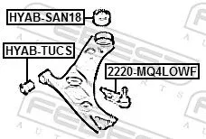 FEBEST Mounting, control/trailing arm (HYAB-SAN18)