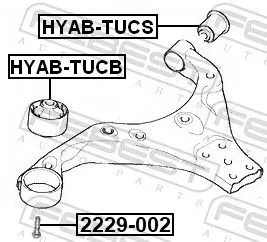 FEBEST Mounting, control/trailing arm (HYAB-TUCB)