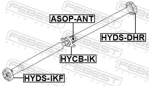 FEBEST Joint, propshaft (HYDS-IKF)