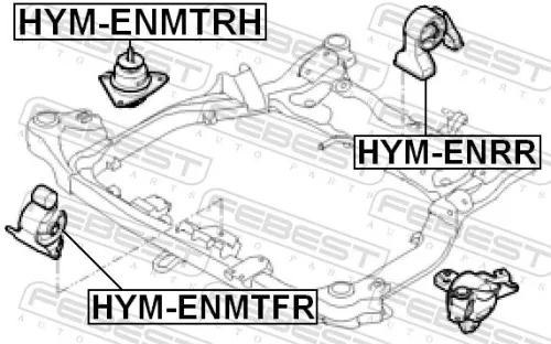 FEBEST Mounting, engine (HYM-ENMTRH)
