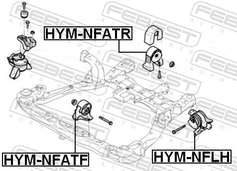 FEBEST Mounting, engine (HYM-NFATR)