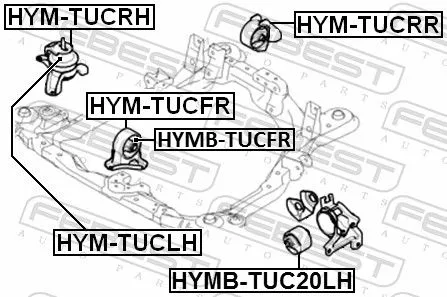 FEBEST Mounting, engine (HYM-TUCFR)