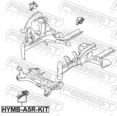 FEBEST Mounting, engine (HYMB-A5R-KIT)