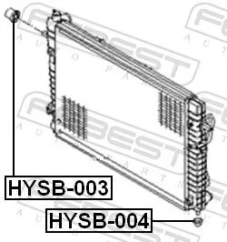 FEBEST Mounting, radiator (HYSB-003)